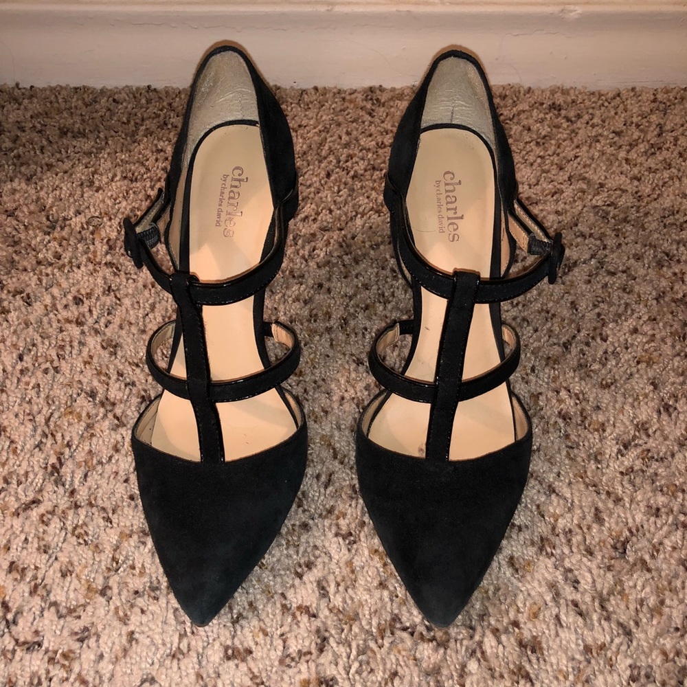 Black strappy heels - great for holiday parties!